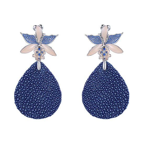 Blue Water Drop Earrings