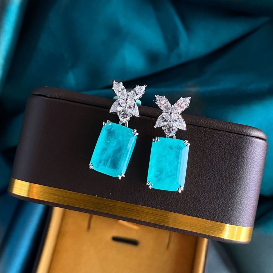 Blue X Stud Earrings