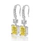 rectangular pendant high ice diamond earrings