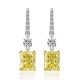 rectangular pendant high ice diamond earrings