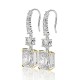 rectangular pendant high ice diamond earrings