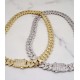 luxury gold-plated full studded cz diamond hiphop cuban chain necklace