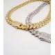 luxury gold-plated full studded cz diamond hiphop cuban chain necklace