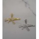 inlay cz diamond hiphot gun pendant