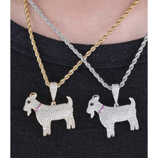 high quality hiphop iced  goat pendant