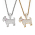 high quality hiphop iced  goat pendant