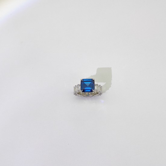 Simple Blue Square Ring