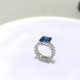 Simple Blue Square Ring