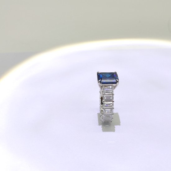 Simple Blue Square Ring