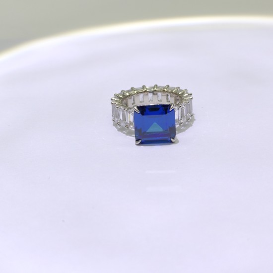 Simple Blue Square Ring