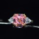 Square Pink Zirconium Ring