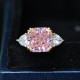 Square Pink Zirconium Ring