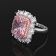 Pink zirconium ring