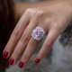 Pink zirconium ring