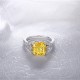 Square zircon ring